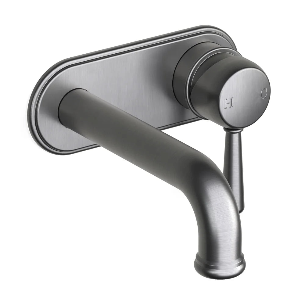 Cascade Back Plate Bath Mixer Set 150 Spout