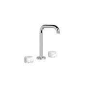 Halo Basin Set Square Spout Marble Handle