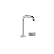 Halo X Basin Mixer Set Knurled Handle with Square Spout