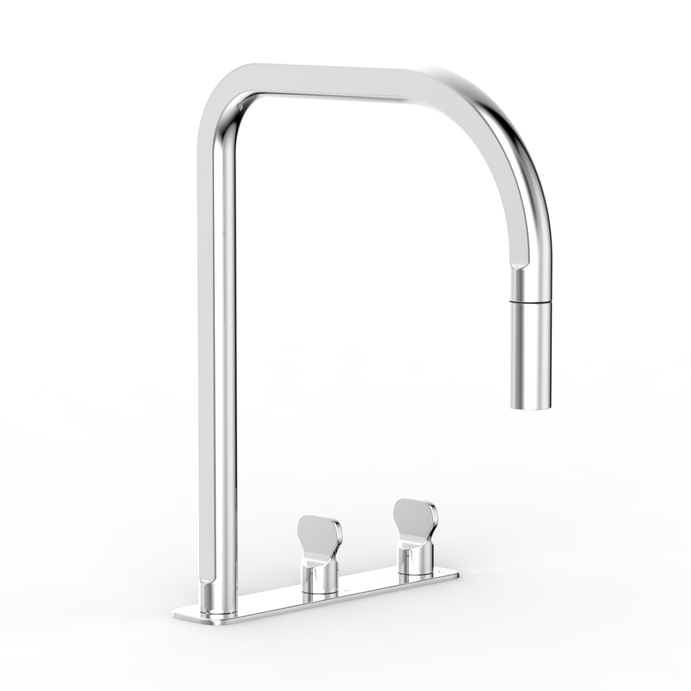 Figura Key Deck Mount Sink Tap Set with Pull Out Spray