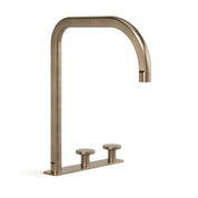 Figura Disc Deck Mount Bath Tap Set