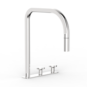 Figura Disc Deck Mount Sink Tap Set W. Pull Out Spray