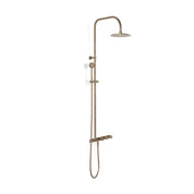 Figura Disc Wall Dual Shower Tap System including Tap Set Overhead Shower and Handshower