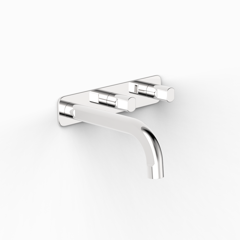 Figura Form Wall Tap Set including 150mm Spout