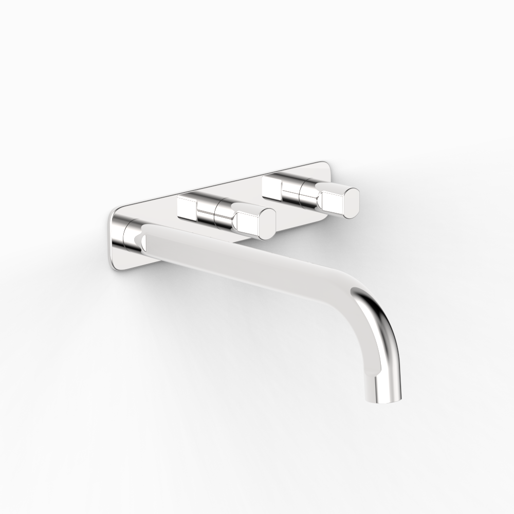 Figura Form Wall Tap Set including 200mm Spout
