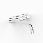 Figura Form Wall Tap Set including 200mm Spout