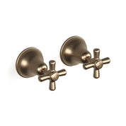 Cascade Wall Tap Pair Cross Handle