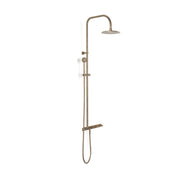 Figura Form Wall Dual Shower Tap System including Tap Set Overhead Shower and Handshower