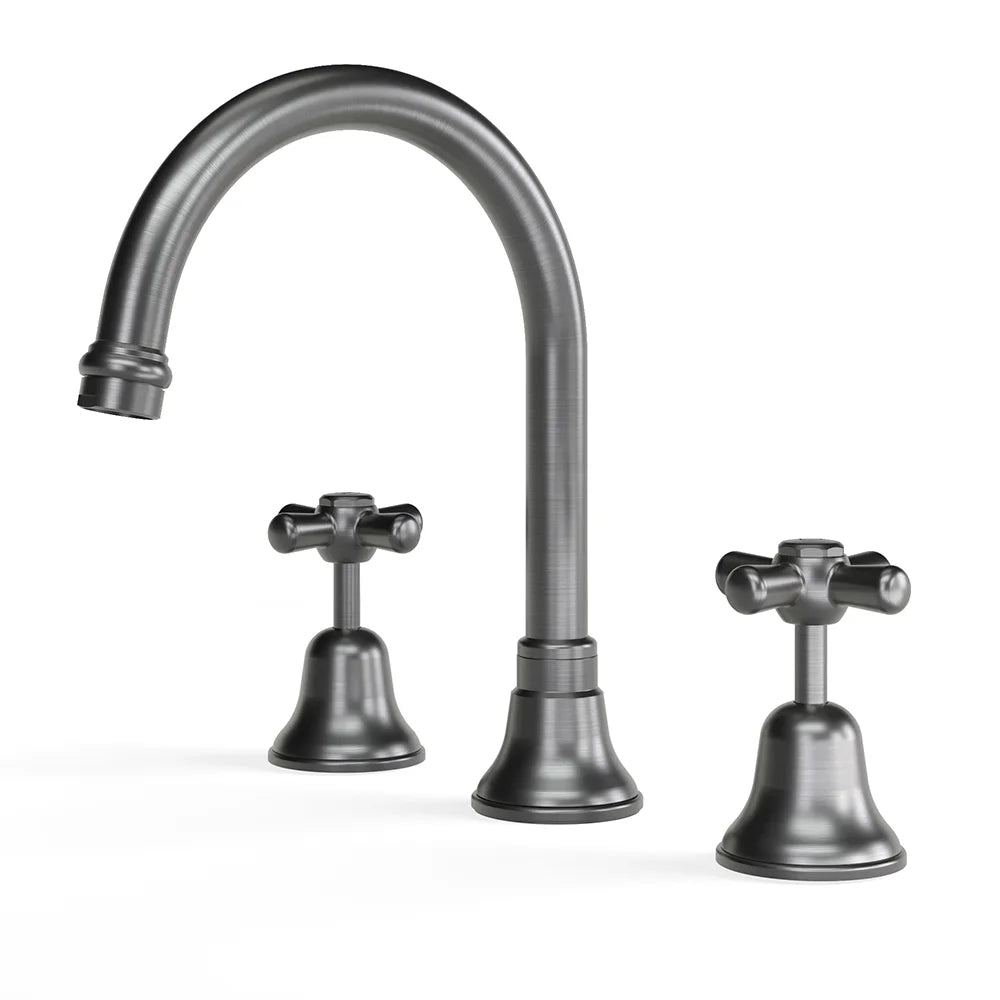 Cascade Sink Set, Cross Handles
