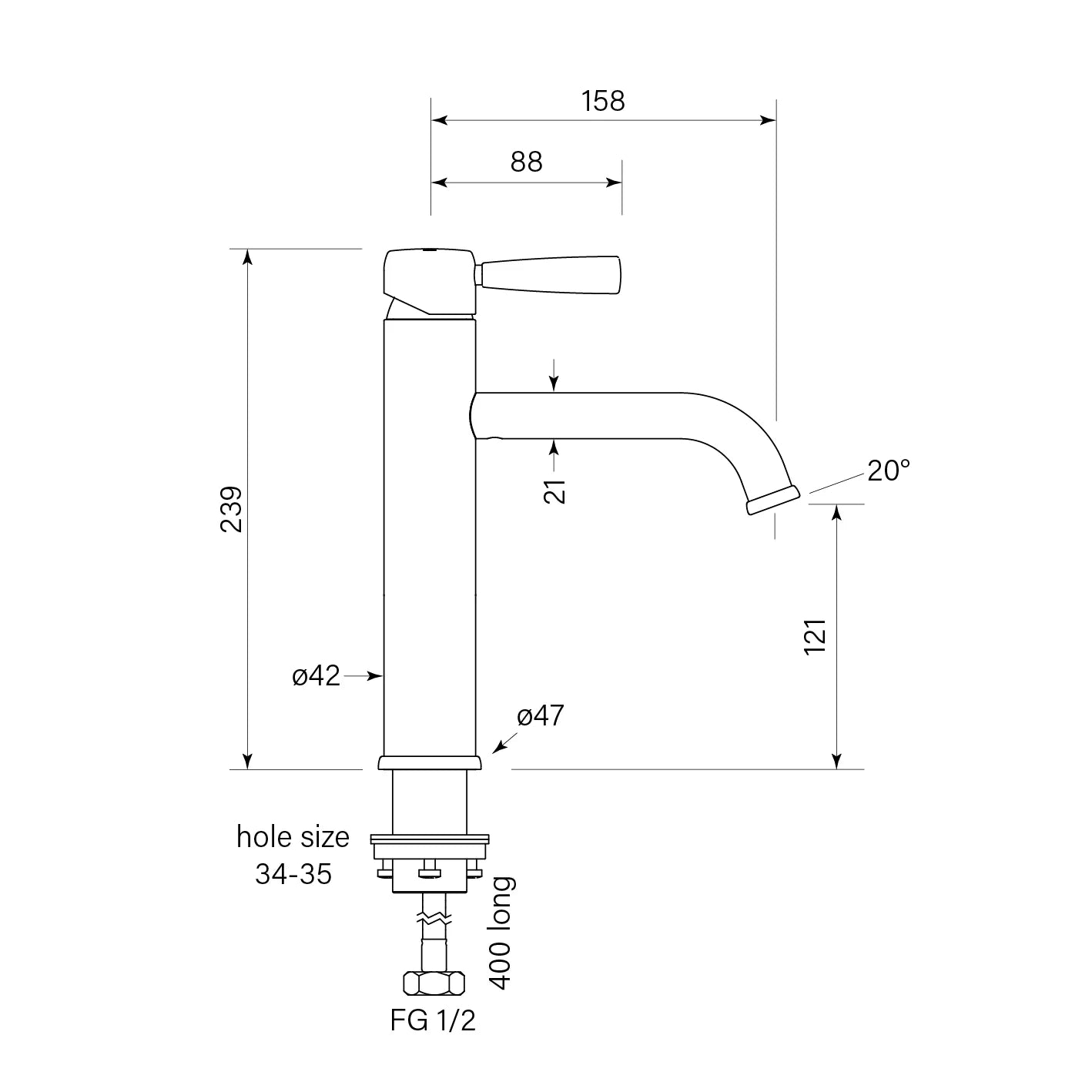Bremont Basin Mixer Mid 133H