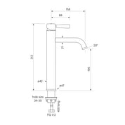 Bremont Basin Mixer Tall 208H