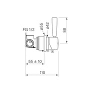 Bremont Wall Mixer 55mm Back Plate