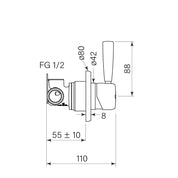Bremont Wall Mixer 80mm Back Plate