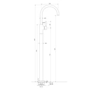 Bremont Floor Bath Mixer Curve