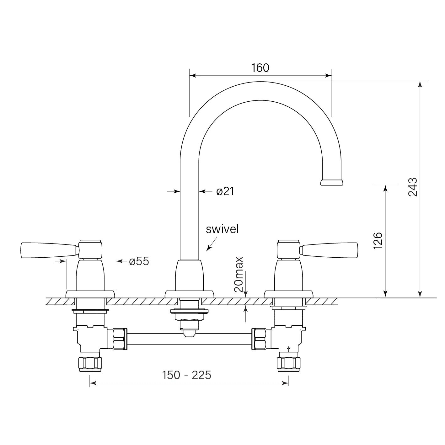 Bremont Lever Basin Set
