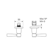 Bremont Lever Wall Taps Pair