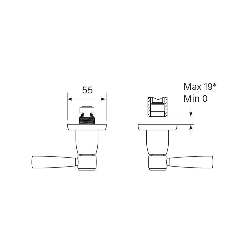 Bremont Lever Wall Taps Pair