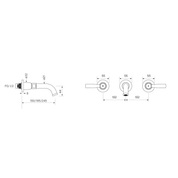 Bremont Lever Wall Mounted Set with 150mm Spout