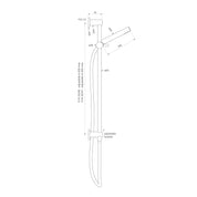 Bremont Slide Shower, 600mm Rail, Micro Hand Shower