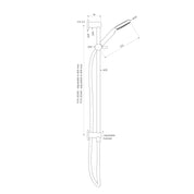 Bremont Slide Shower, 900mm Rail, Round Hand Shower