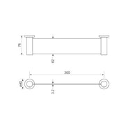 Bremont Shower Shelf, Metal 300mm Long