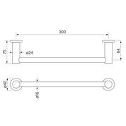 Pegasi Hand Towel Rail 300mm