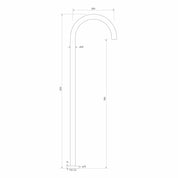 Pegasi Floor Bath Spout - Goose Neck