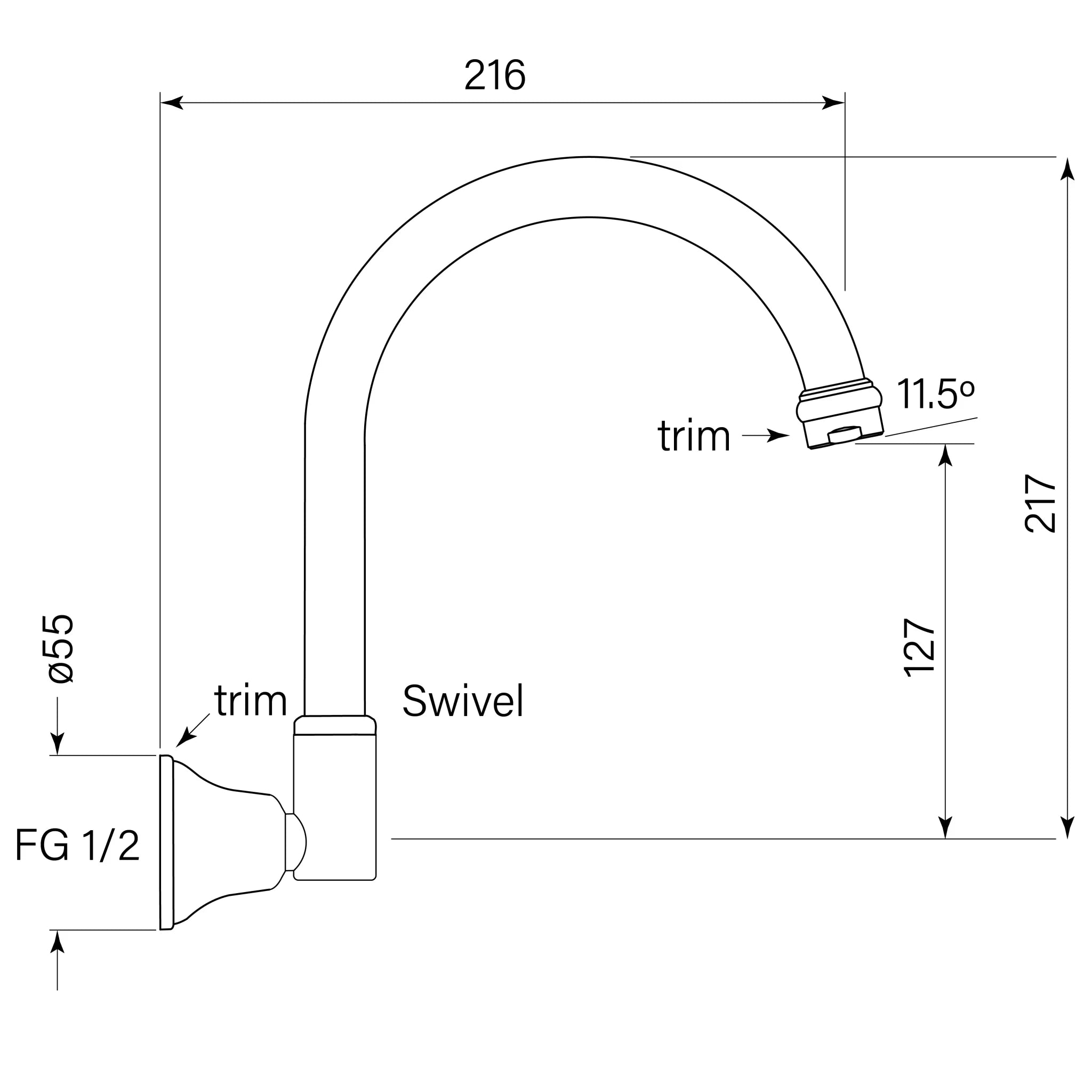 Cascade Sink Outlet Wall