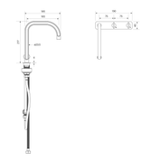Figura Key Deck Mount Basin Tap Set