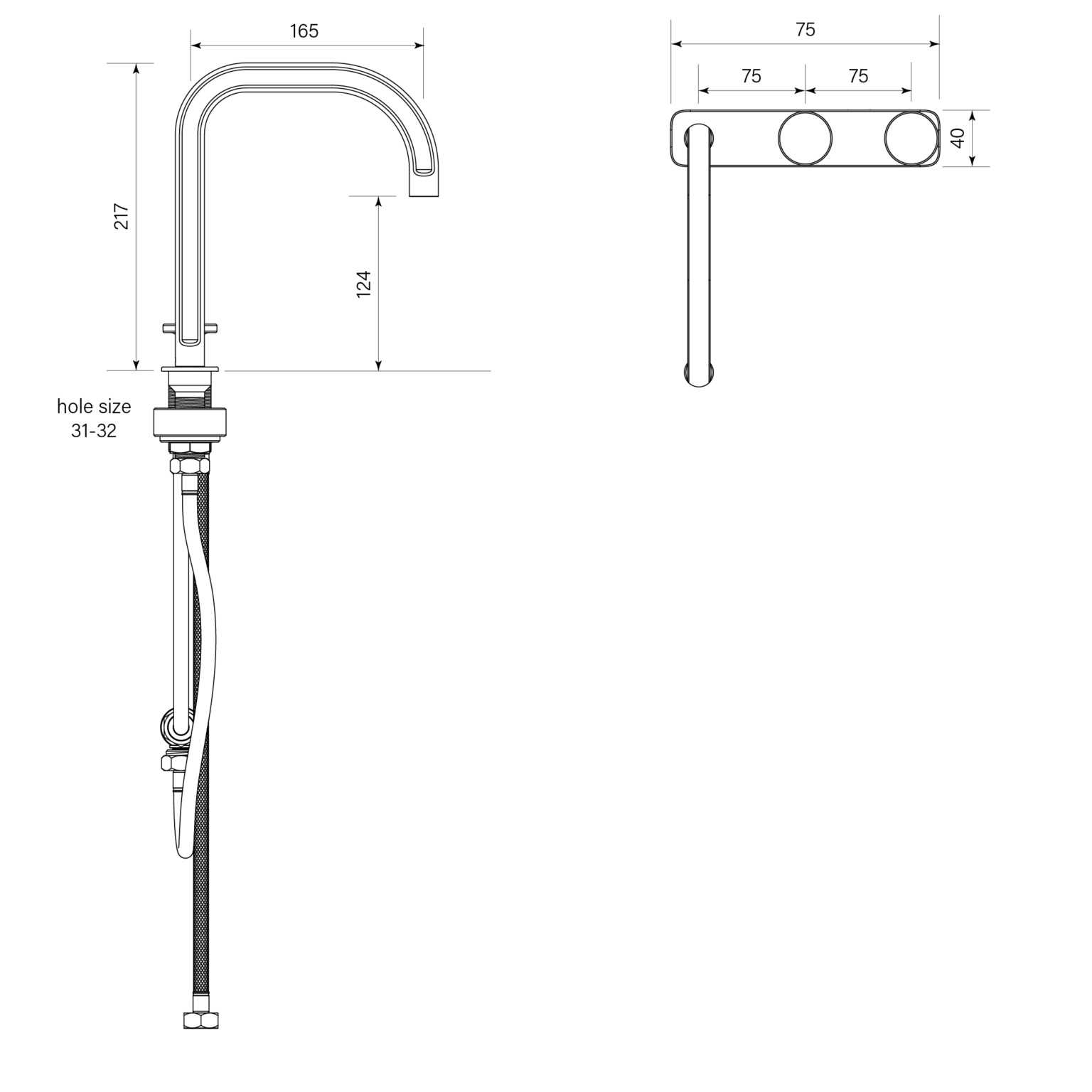Figura Disc Deck Mount Basin Tap Set