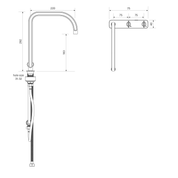 Figura Key Deck Mount Tall Basin Tap Set