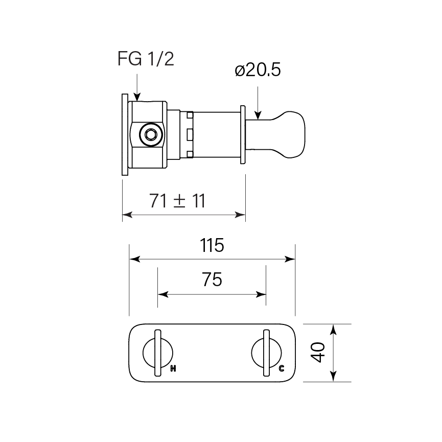 Figura Key Wall Taps