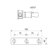 Figura Key Wall Tap Set With Diverter