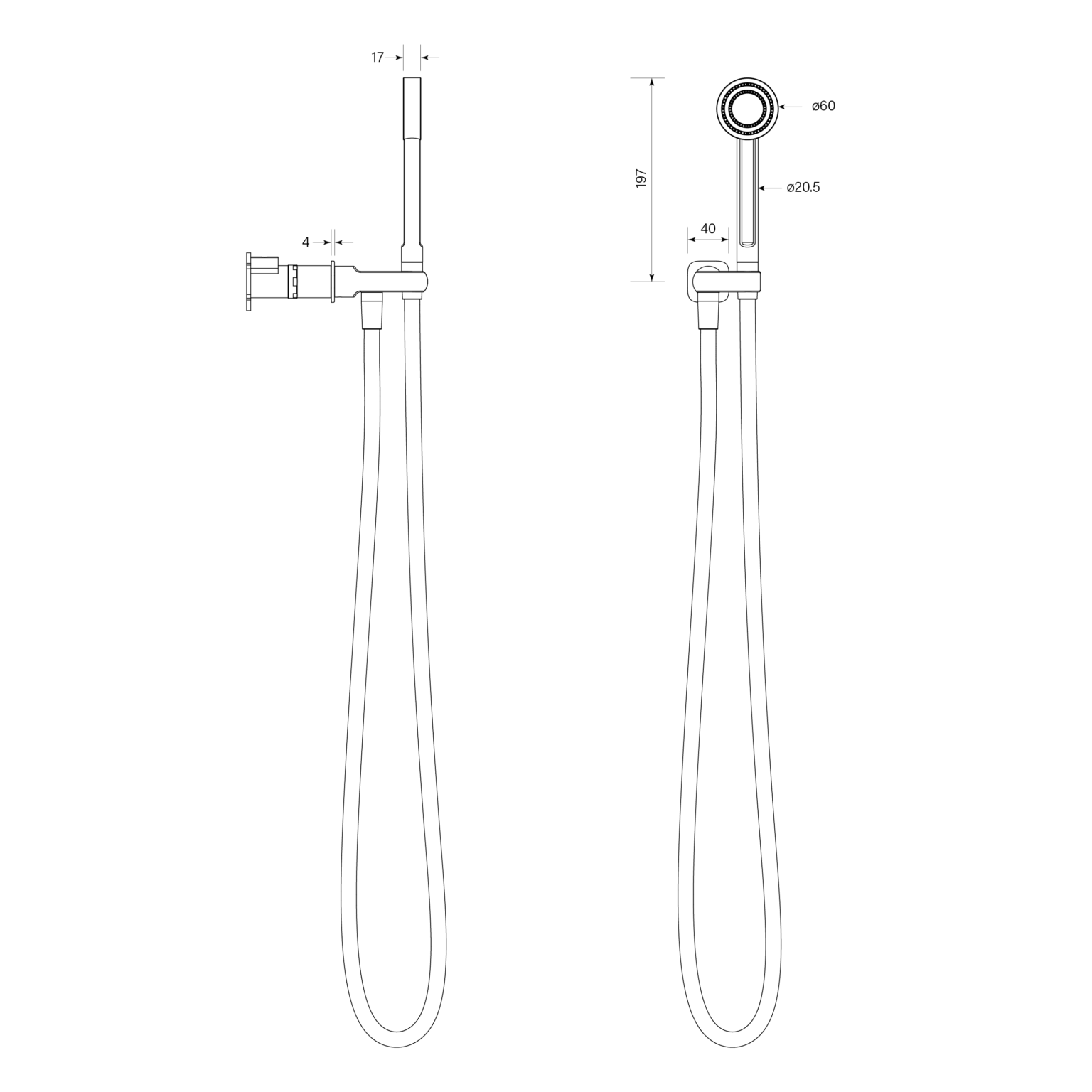 Figura Shower On Adjustable Hook