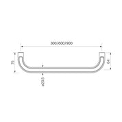 Figura Hand Towel Rail Single 300mm