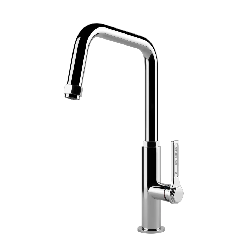 Officine Square Goose Neck Swivel Mixer