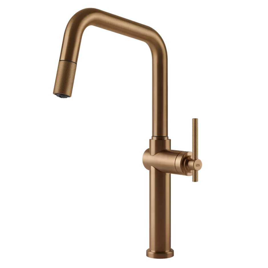Habito Square Goose Neck Pull Out Mixer