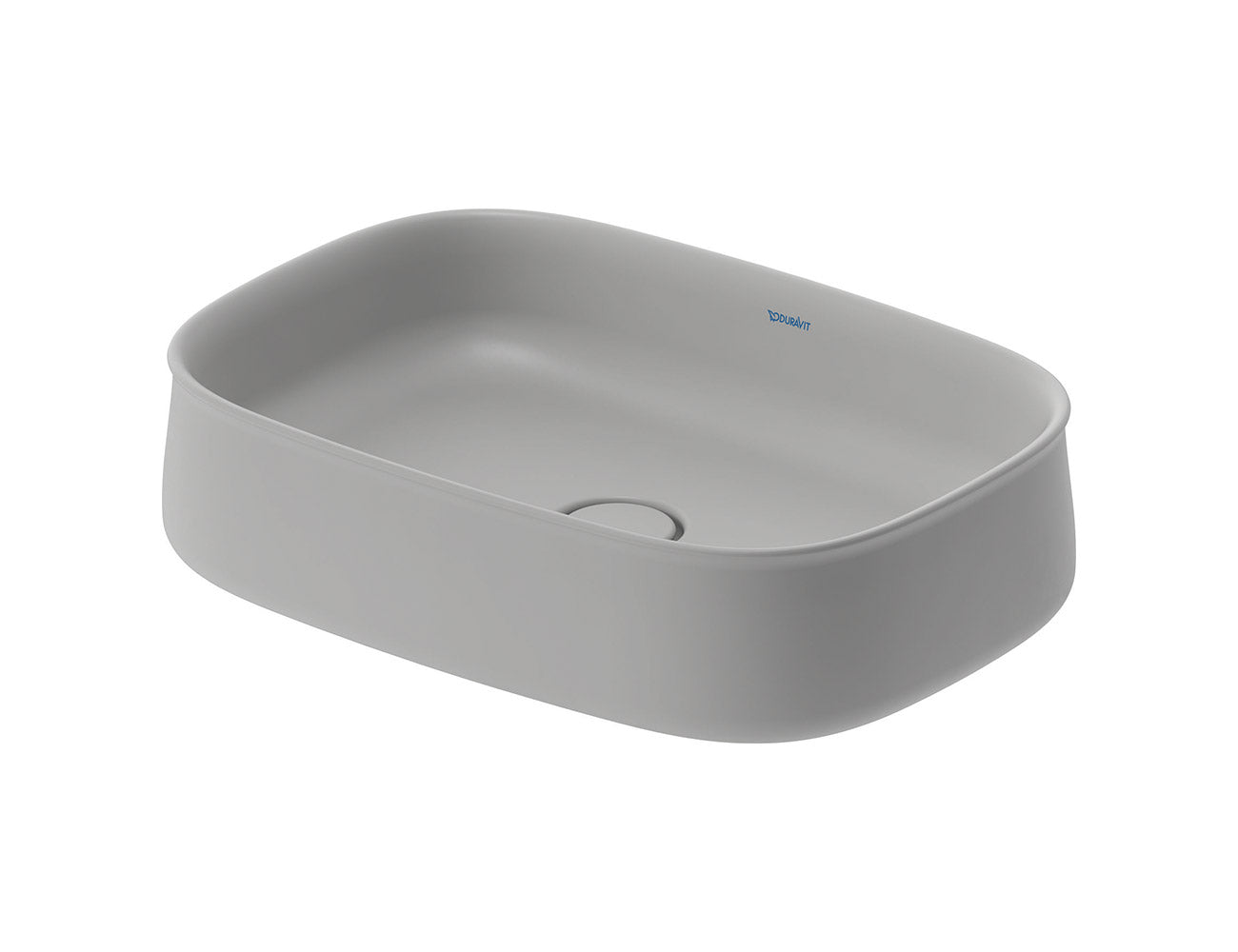 Zencha Washbowl 550mm Grey Satin Matt