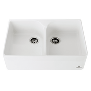 Chambord Clotaire Large Double Bowl Fireclay Kitchen Sinks