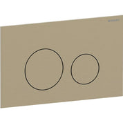 Geberit Sigma 40 Slimline Flushplate - Brushed Brass Coloured Easy to Clean Coating