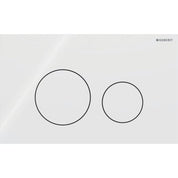 Geberit Sigma 40 Slimline Flushplate - White Glossy Glass