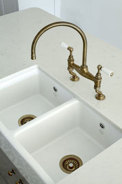 Shaws Double Bowl 800mm Fireclay Butlers Sink