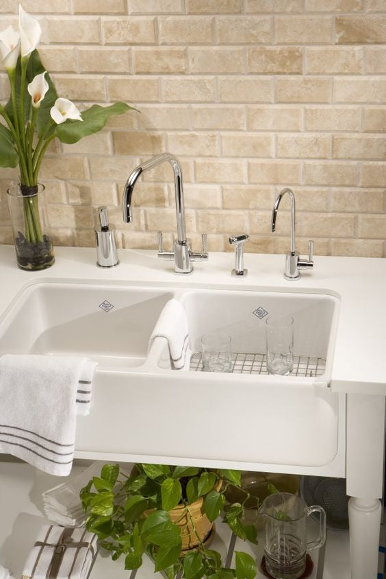 Shaws Farnworth Double 930mm Double Bowl Fireclay Butlers Sink