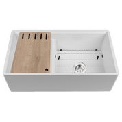 Chambord Legrande Large Single & a Half Bowl Reversible Fireclay Butlers Kitchen Sink