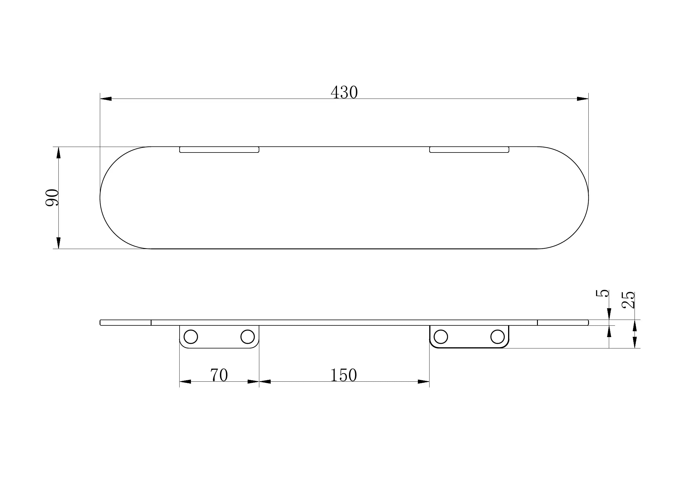 Zen SS316L Metal Shower Shelf