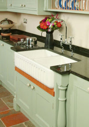 Shaws Ribchester 800mm Double Bowl Fireclay Butlers Sink
