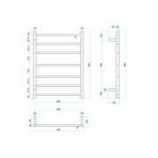 Brushed Brass Round Ladder Heated Towel Rail