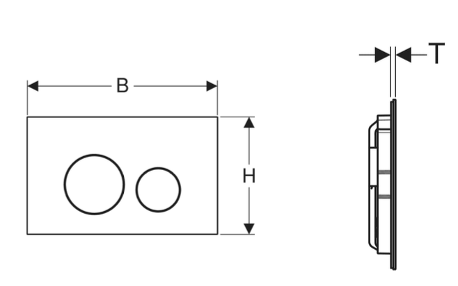 Geberit Sigma 40 Slimline Flushplate - White Matte Easy to Clean Coating