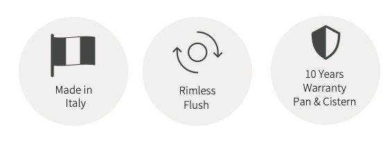 Impero Rimless Wall Faced Pan
