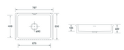 Shaws Bowland 800mm Fireclay Butlers Sink